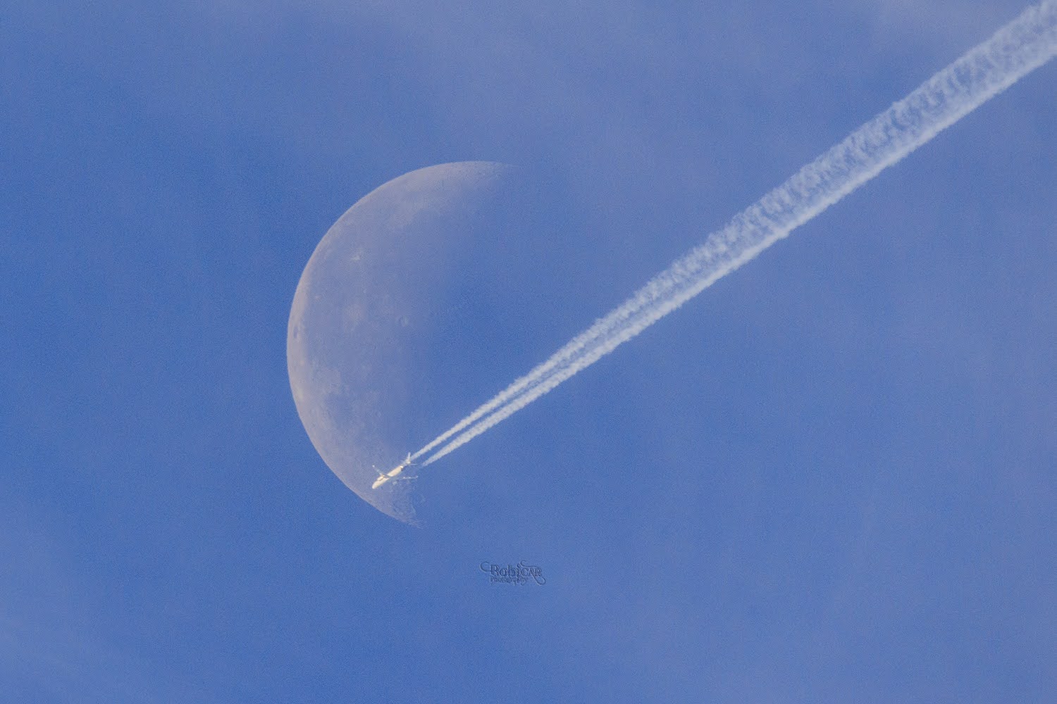 Plane Over Moon